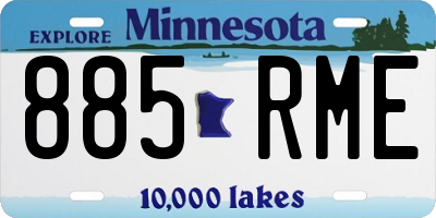 MN license plate 885RME