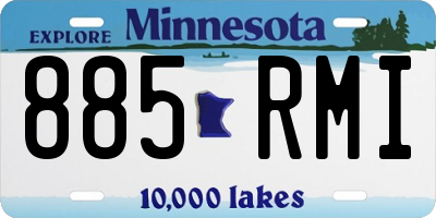 MN license plate 885RMI