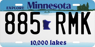 MN license plate 885RMK