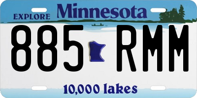 MN license plate 885RMM