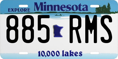 MN license plate 885RMS