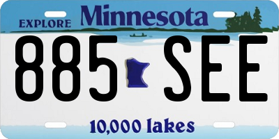 MN license plate 885SEE
