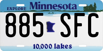 MN license plate 885SFC