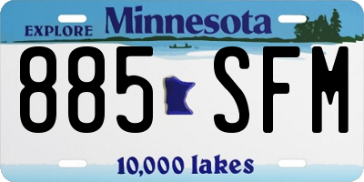 MN license plate 885SFM