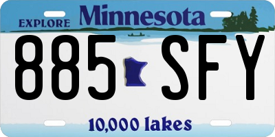 MN license plate 885SFY