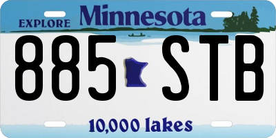 MN license plate 885STB