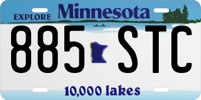 MN license plate 885STC
