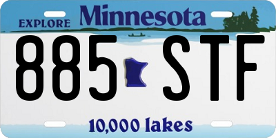 MN license plate 885STF