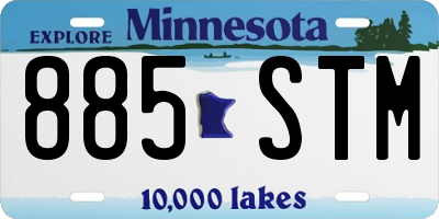 MN license plate 885STM