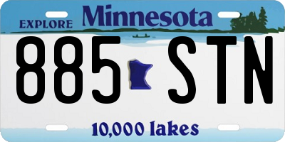 MN license plate 885STN