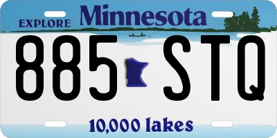 MN license plate 885STQ