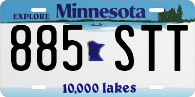MN license plate 885STT