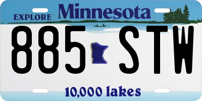 MN license plate 885STW