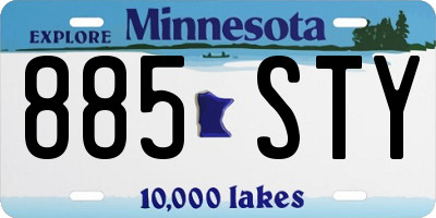MN license plate 885STY