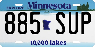 MN license plate 885SUP