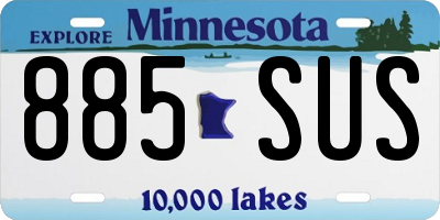 MN license plate 885SUS
