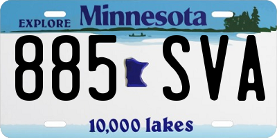 MN license plate 885SVA