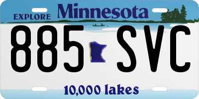 MN license plate 885SVC