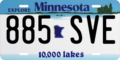 MN license plate 885SVE