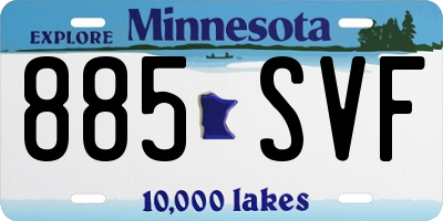 MN license plate 885SVF