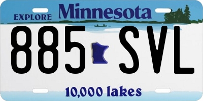 MN license plate 885SVL