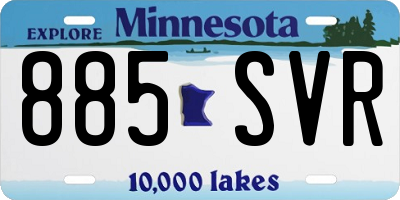 MN license plate 885SVR