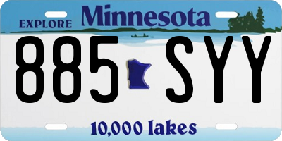 MN license plate 885SYY