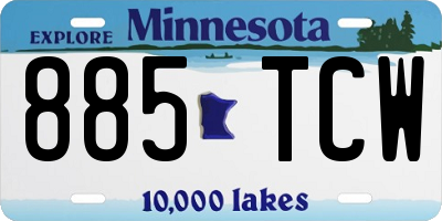 MN license plate 885TCW