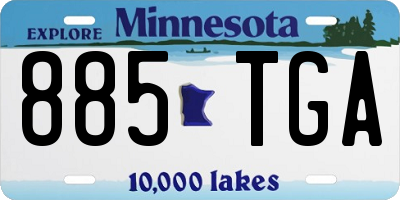 MN license plate 885TGA