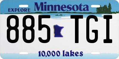 MN license plate 885TGI