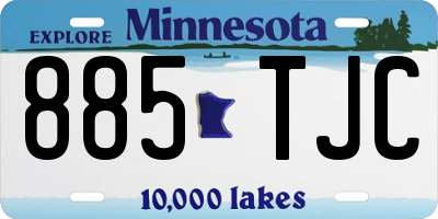 MN license plate 885TJC
