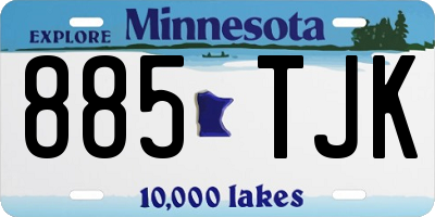MN license plate 885TJK