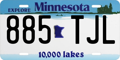 MN license plate 885TJL