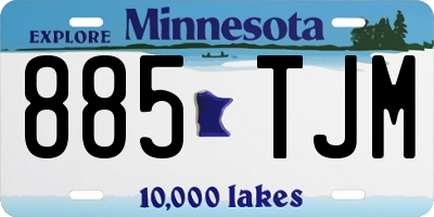 MN license plate 885TJM