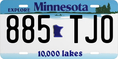 MN license plate 885TJO