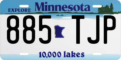 MN license plate 885TJP