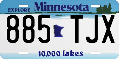 MN license plate 885TJX