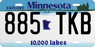 MN license plate 885TKB