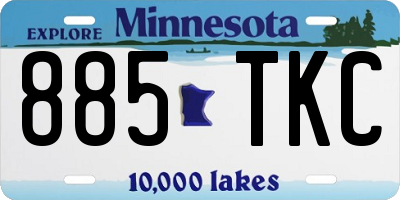 MN license plate 885TKC