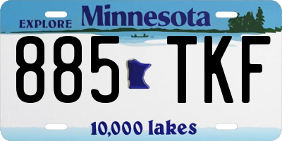 MN license plate 885TKF