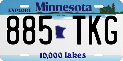 MN license plate 885TKG