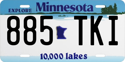 MN license plate 885TKI