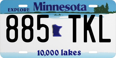 MN license plate 885TKL