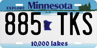 MN license plate 885TKS