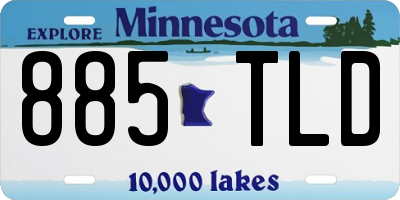 MN license plate 885TLD