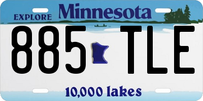 MN license plate 885TLE
