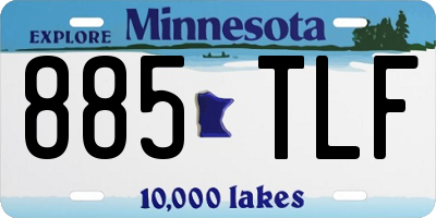MN license plate 885TLF