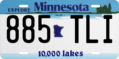 MN license plate 885TLI