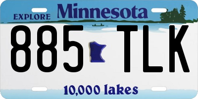 MN license plate 885TLK