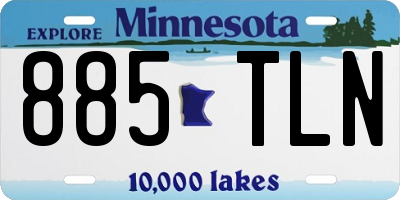 MN license plate 885TLN